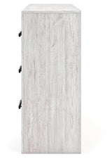 Cayboni Queen Panel Bed with Dresser and 2 Nightstands in Whitewash from Ashley - Luna Furniture