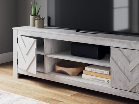 Cayboni Whitewash 71" TV Stand from Ashley - Luna Furniture
