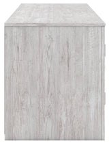Cayboni Whitewash 71" TV Stand with Electric Fireplace from Ashley Furniture - Luna Furniture