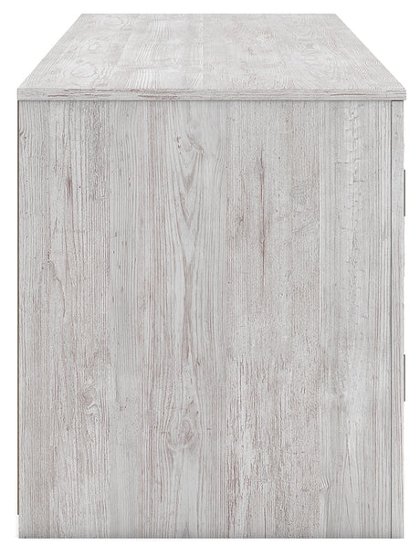 Cayboni Whitewash 71" TV Stand with Electric Fireplace from Ashley - Luna Furniture