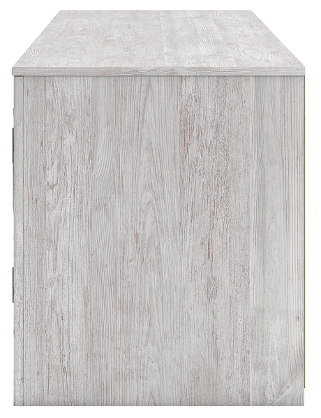 Cayboni Whitewash 71" TV Stand with Electric Fireplace from Ashley - Luna Furniture