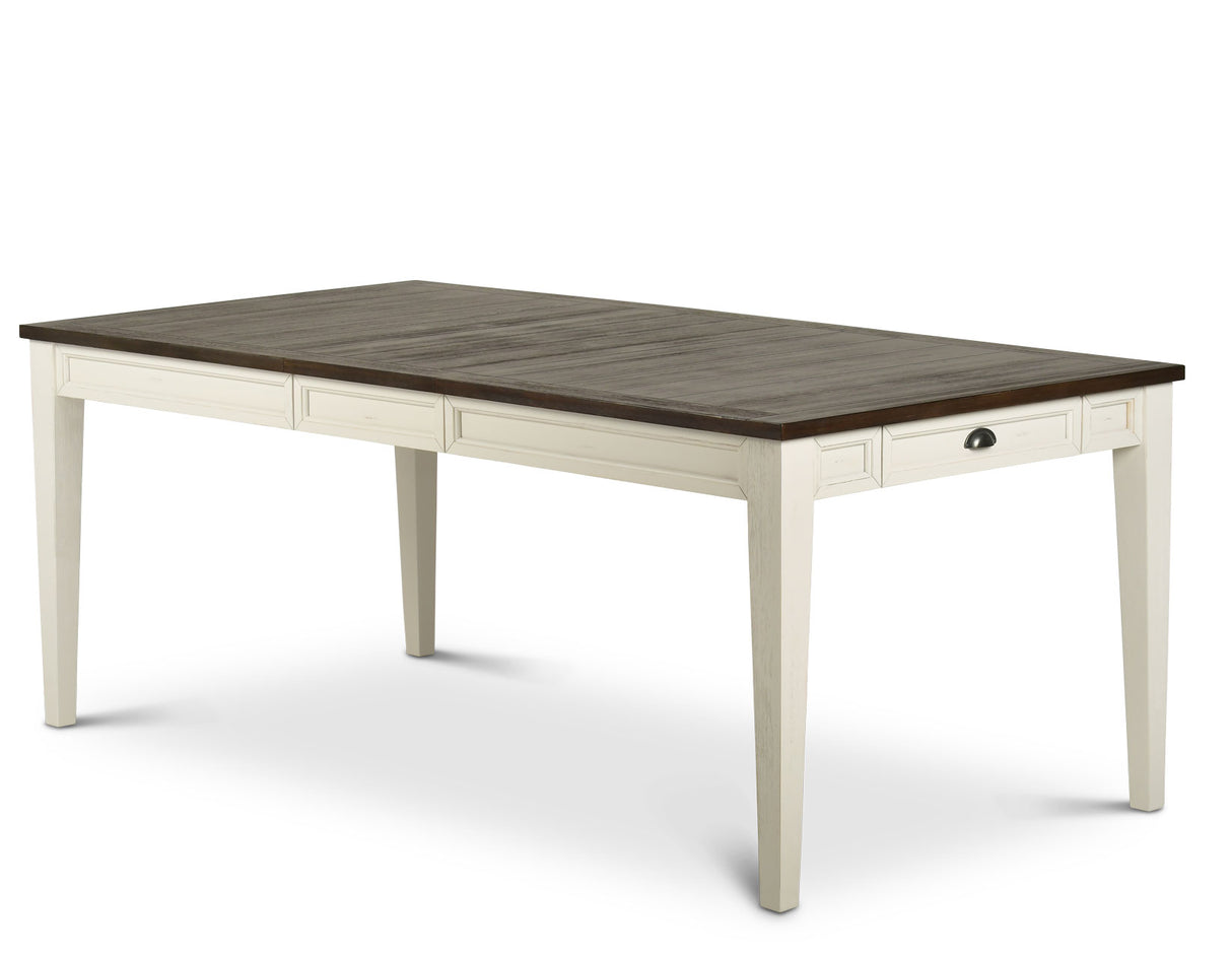 Cayla Dark Oak& White Extendable Dining Table from Steve Silver - Luna Furniture