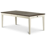 Cayla Dark Oak& White Extendable Dining Table from Steve Silver - Luna Furniture