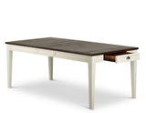 Cayla Dark Oak& White Extendable Dining Table from Steve Silver - Luna Furniture