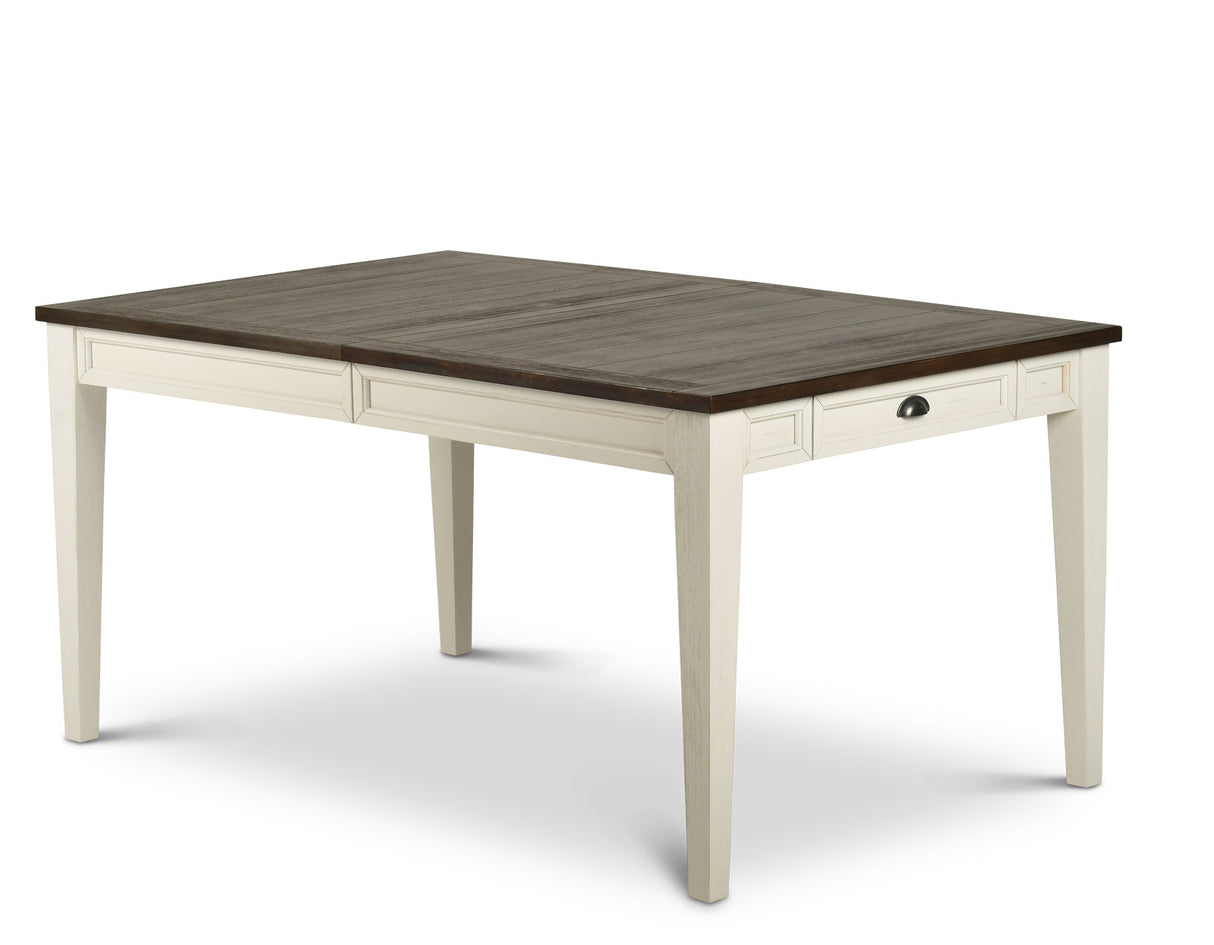 Cayla Dark Oak& White Extendable Dining Table from Steve Silver - Luna Furniture