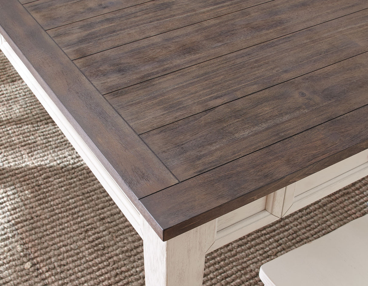 Cayla Dark Oak& White Extendable Dining Table from Steve Silver - Luna Furniture