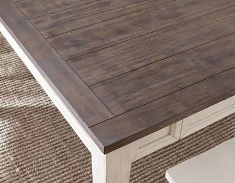 Cayla Dark Oak& White Extendable Dining Table from Steve Silver - Luna Furniture