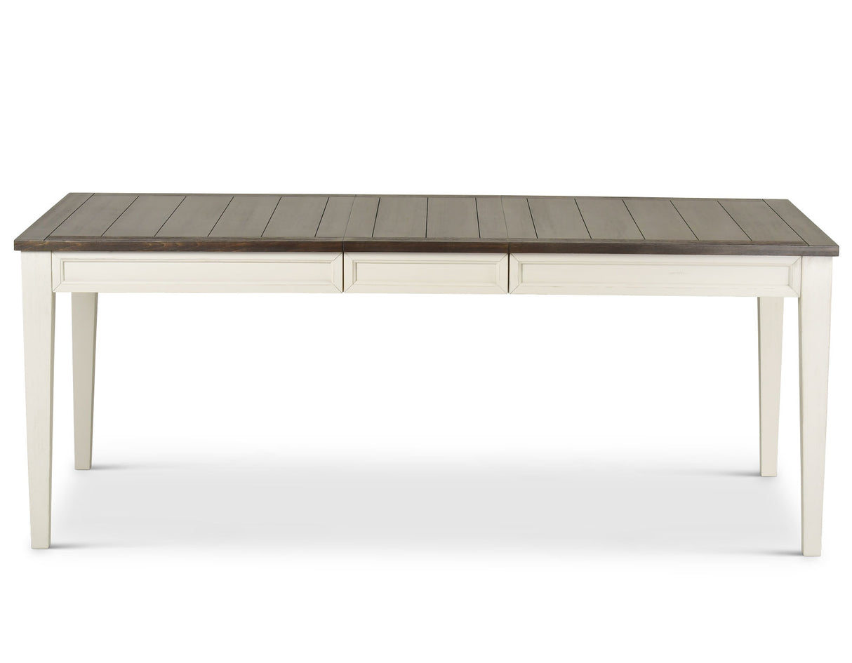 Cayla Dark Oak& White Extendable Dining Table from Steve Silver - Luna Furniture