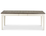 Cayla Dark Oak& White Extendable Dining Table from Steve Silver - Luna Furniture