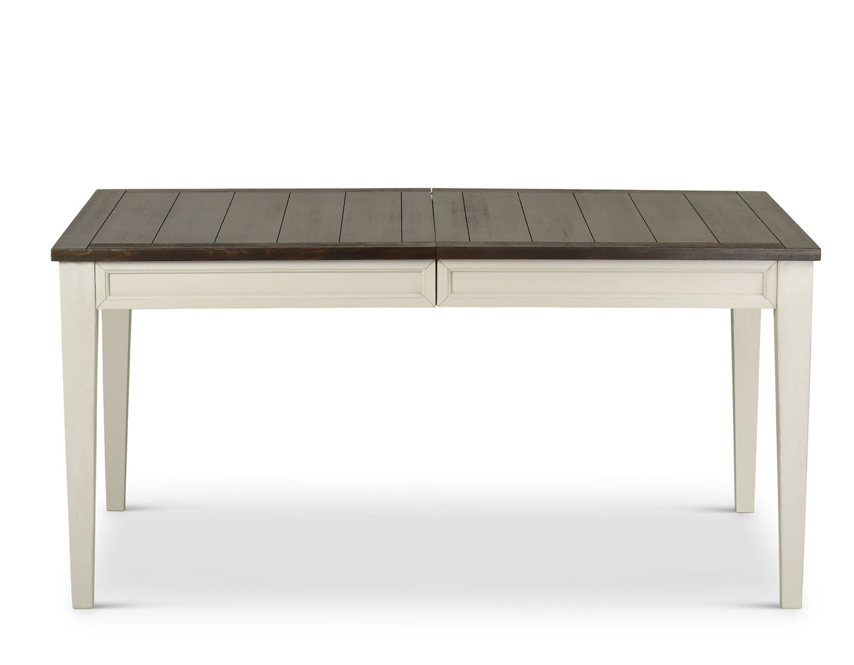 Cayla Dark Oak& White Extendable Dining Table from Steve Silver - Luna Furniture