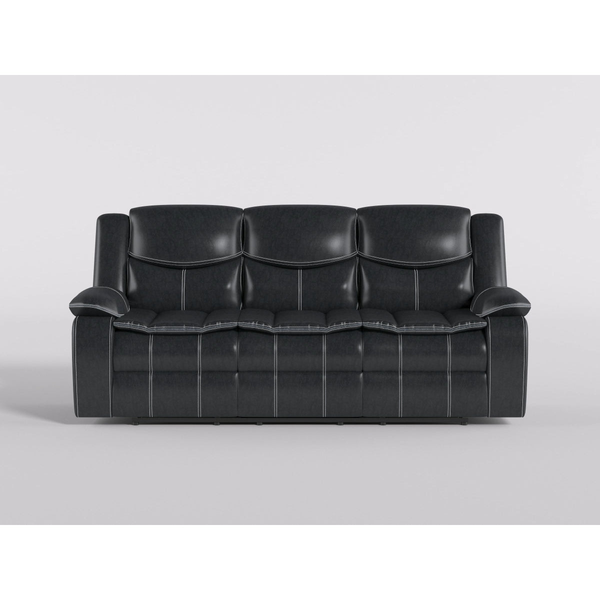 Bastrop Brown Fabric Double Reclining Sofa