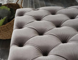Cecilia Pearl Grey Storage Ottoman from Bellona - Luna Furniture
