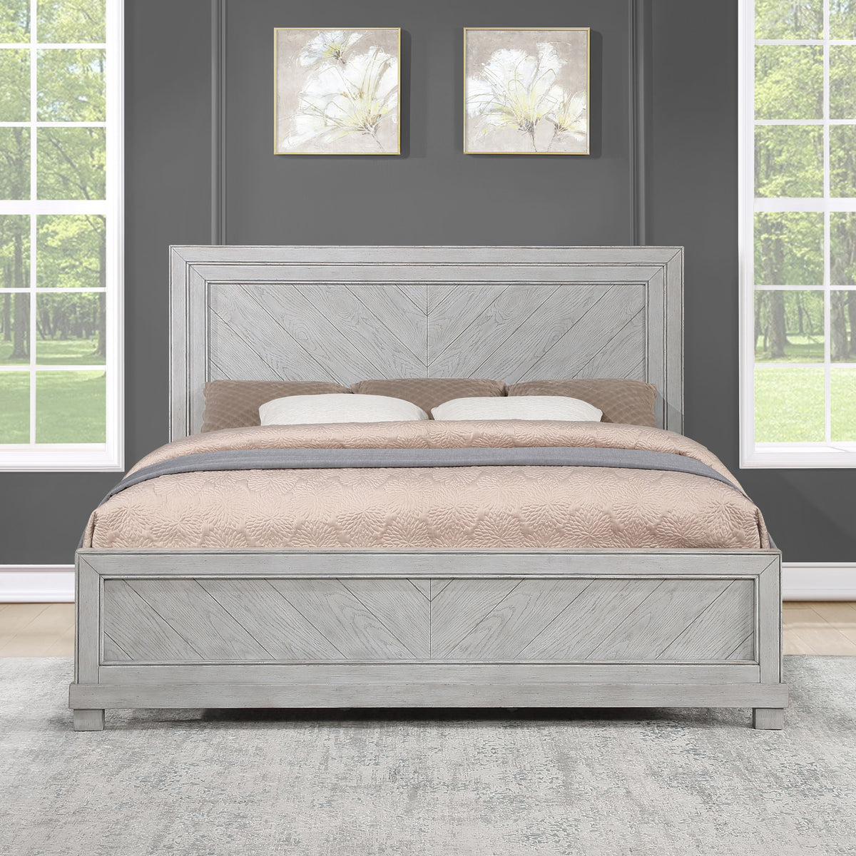 Montana Gray King Bed from Steve Silver - Luna Furniture