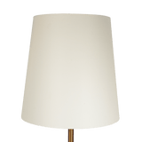 Celestial Modern Floor Lamp with Brass Accent Table with Large White Shade from Ashcroft Furniture - Luna Furniture