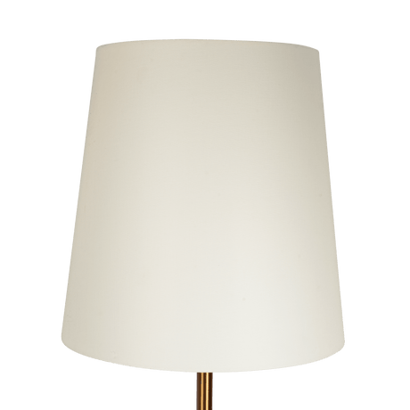 Celestial Modern Floor Lamp with Brass Accent Table with Large White Shade from Ashcroft Furniture - Luna Furniture