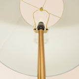 Celestial Modern Floor Lamp with Brass Accent Table with Large White Shade from Ashcroft Furniture - Luna Furniture
