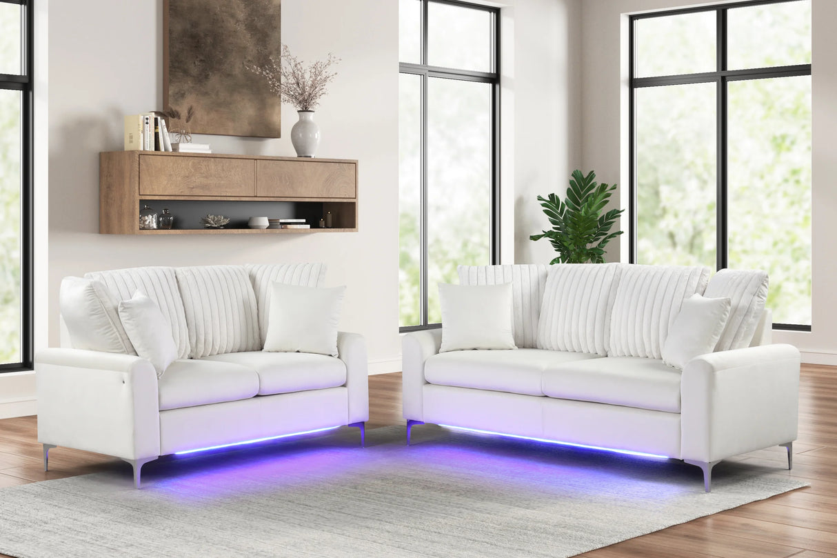 Celina Beige Living Room Set with LED Lights from Happy Homes - Luna Furniture