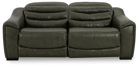 Center Line Dark Gray 2-Piece Power Reclining Loveseat from Ashley - Luna Furniture