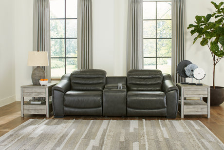 Center Line Dark Gray Power Reclining Living Room Set from Ashley - Luna Furniture