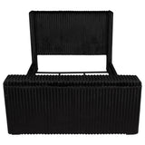 Centergrove Black Upholstered Queen Wingback TV Bed from Coaster - Luna Furniture