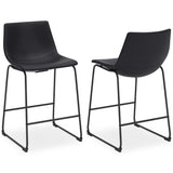 Centiar Black Counter Height Bar Stool (Set of 2) from Ashley - Luna Furniture