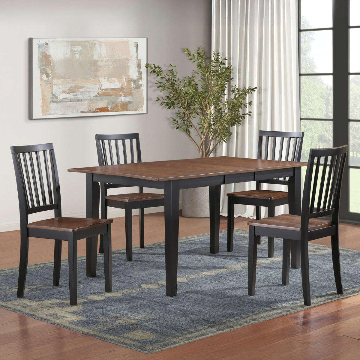 Joplin Walnut/Ebony Dining Room Set from Steve Silver - Luna Furniture