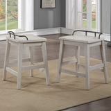 Pendleton Ivory/Honey Oak 7-Piece Counter Height Dining Set from Steve Silver - Luna Furniture