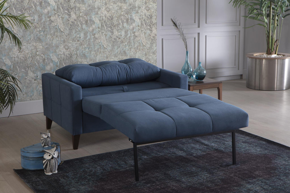 Zigana Indigo Blue Sleeper Chair And A Half from Bellona - Luna Furniture