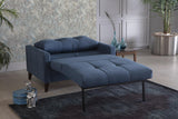 Zigana Indigo Blue Sleeper Chair And A Half from Bellona - Luna Furniture