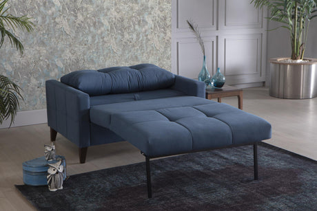 Zigana Indigo Blue Sleeper Chair And A Half from Bellona - Luna Furniture