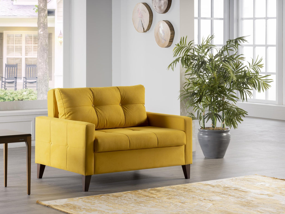 Zigana Yellow Sleeper Chair And A Half from Bellona - Luna Furniture