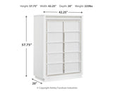 Chalanna King Upholstered Storage Bed with Mirrored Dresser, Chest and Nightstand in White from Ashley - Luna Furniture