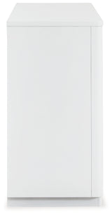 Chalanna Queen Upholstered Storage Bed with Dresser in White from Ashley - Luna Furniture