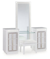 Chalanna Vanity, Mirror and Stool from Ashley - Luna Furniture