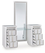 Chalanna Vanity, Mirror and Stool from Ashley - Luna Furniture
