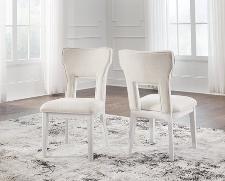 Chalanna White Dining Chair, Set of 2 from Ashley - Luna Furniture