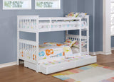 Chapman White Wood Twin over Twin Bunk Bed from Coaster - Luna Furniture