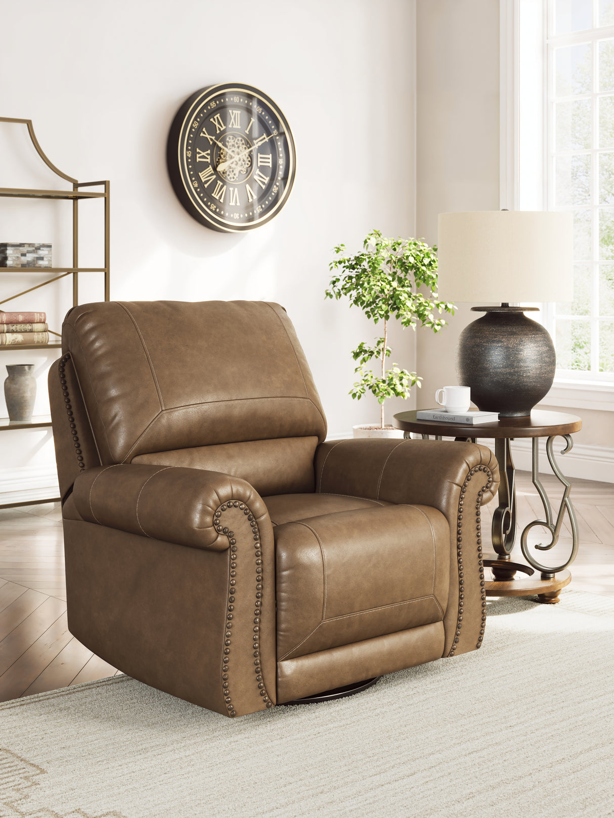 Chasemore Earth Swivel Glider Recliner from Ashley - Luna Furniture