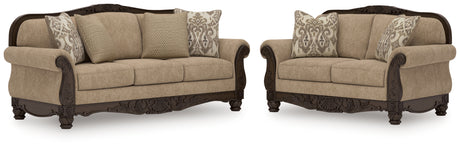 Chelsworth Sofa and Loveseat in Golden from Ashley - Luna Furniture