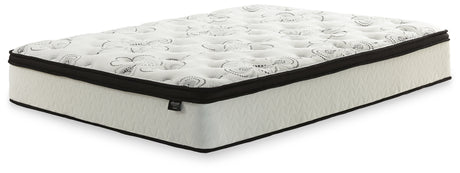 Chime 12 Inch Hybrid 12 Inch Hybrid Mattress with Foundation in White from Ashley - Luna Furniture