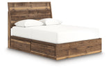 Chirason Brown Queen Panel Bed with Storage from Ashley - Luna Furniture