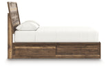 Chirason Brown Queen Panel Bed with Storage from Ashley - Luna Furniture