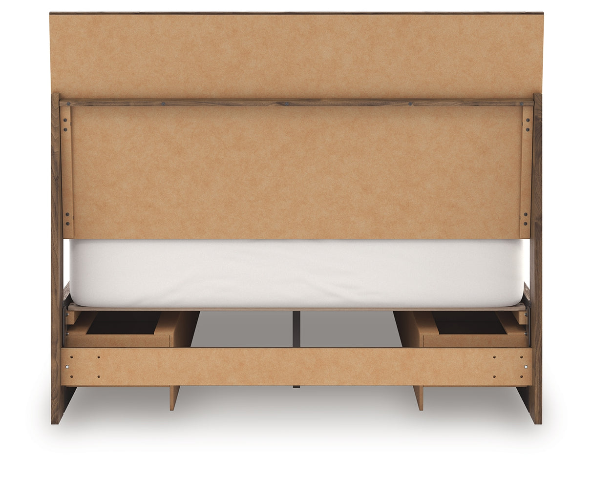 Chirason Brown Queen Panel Bed with Storage from Ashley - Luna Furniture