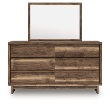 Chirason Full Upholstered Bed, Dresser and Mirror from Ashley - Luna Furniture