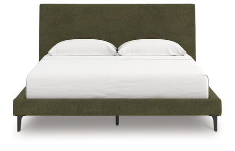Chirason Sage Green California King Upholstered Bed with Roll Slats from Ashley - Luna Furniture