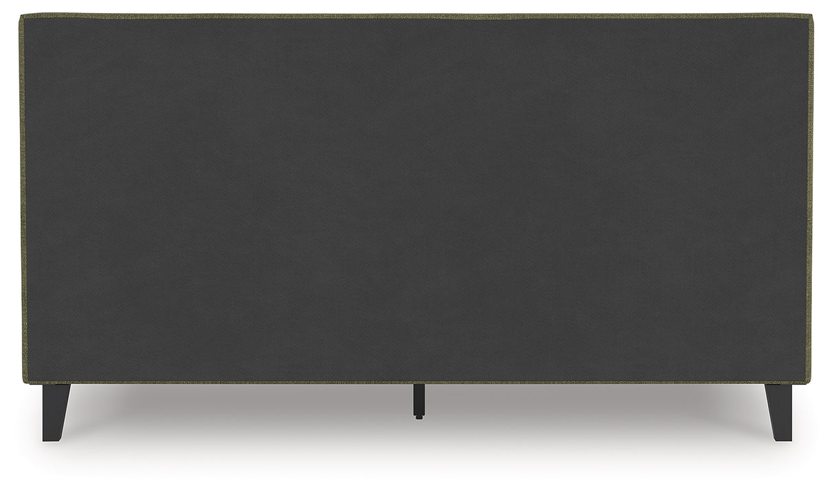 Chirason Sage Green King Upholstered Bed with Roll Slats from Ashley - Luna Furniture