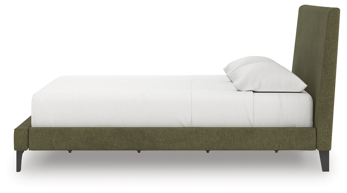 Chirason Sage Green King Upholstered Bed with Roll Slats from Ashley - Luna Furniture