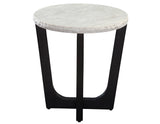Chrissy 20″ Round White Marble End Table from Steve Silver - Luna Furniture