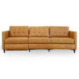Christopher Brown Genuine Leather Electric Inclining Left Facing Sofa from Midinmod - Luna Furniture