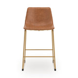 Ciabori Brown/Gold Counter Height Barstool, Set of 2 from Ashley Furniture - Luna Furniture
